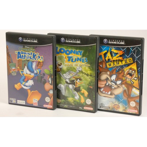 102 - Three Nintendo Gamecube games, cased, to include Looney Tunes Back In Action (no manual), Donald Duc... 