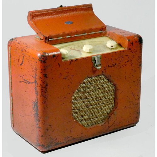 126 - A Roberts Portables RMB valve radio, c.1960, 31cm x 27cm x 18cm