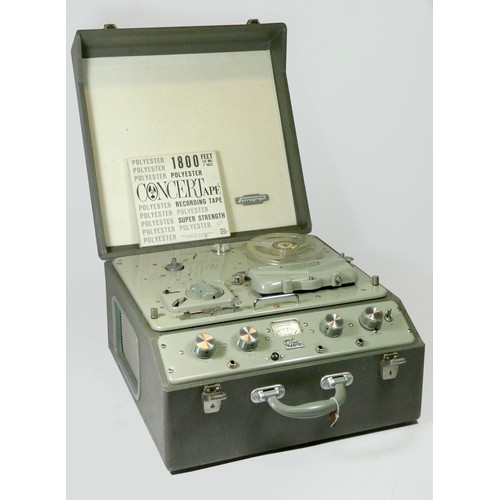 128 - A Ferrograph Series Three reel to reel recorder, c.1950s, 43cm x 45cm x 46cm