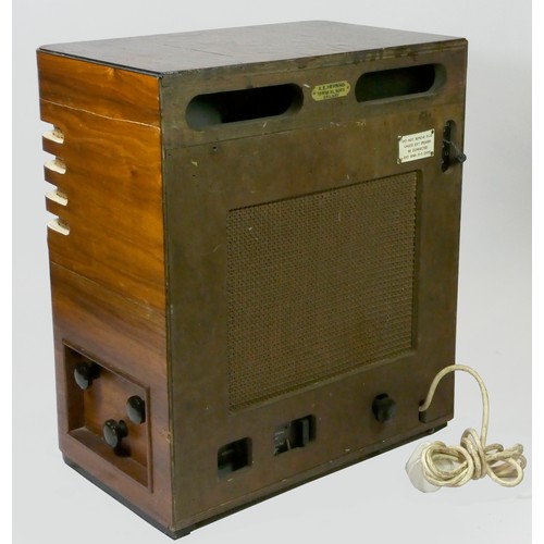 130 - A R.I. Air Flow valve radio, c.1946, 42cm x 49cm x 27cm