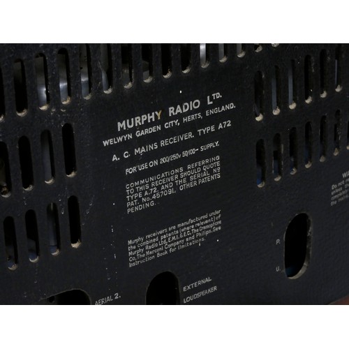 140 - A Murphy type A72 valve radio, c.1938, 46cm x 56cm x 25cm