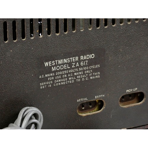 150 - A Westminster ZA 617 valve radio, Bakelite case, c.1948, 51cm x 31cm x 27cm