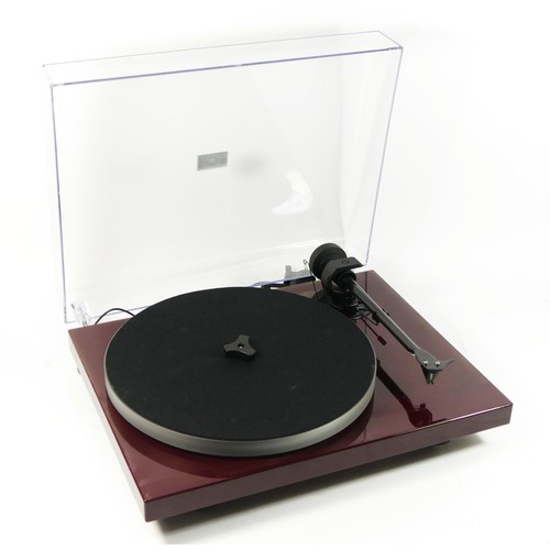 199 - A Pro-Ject Audio Systems 1-xpression carbon turntable, in maroon