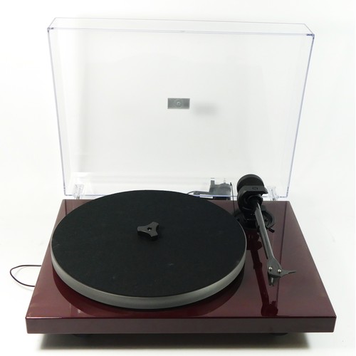 199 - A Pro-Ject Audio Systems 1-xpression carbon turntable, in maroon