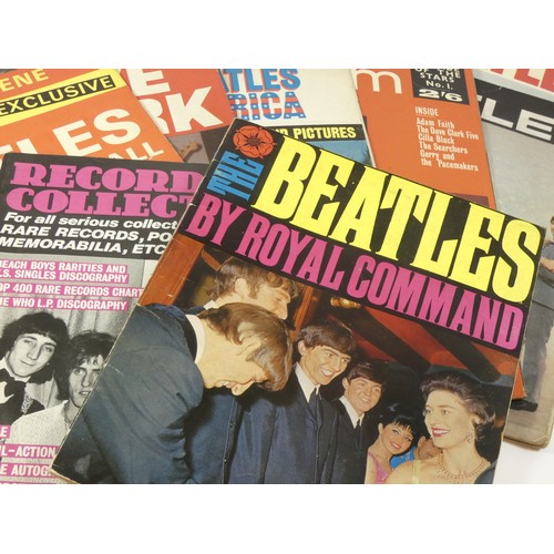 202 - Nine Beatles related magazines, to include The Beatles By Royal Command, Record Collector May 1980, ... 