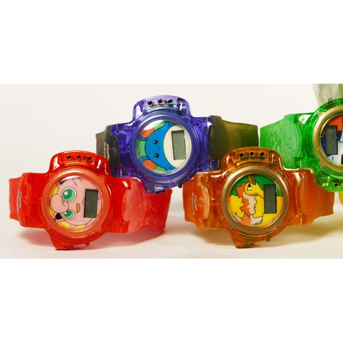 258 - Ten Pokemon World wristwatches, by Burger king, to include Jigglypuff, Zubat, Pikachu and others

To... 