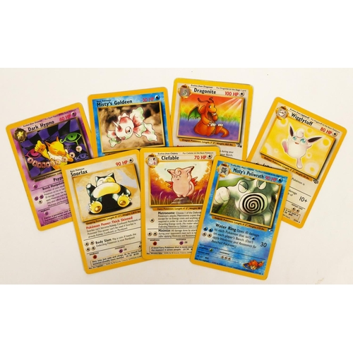 261 - 50 Pokemon cards, to include Dark Hypno, Misty's Poliwrath, Flareon, Dark Slowbro, Pikachu (Pokemon ... 