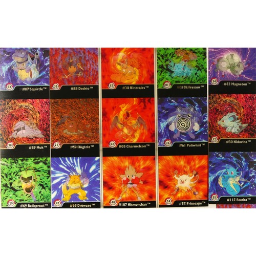 270 - A set of Pokemon lenticular cards, uncut sheets, the 9 sheets contain a full set of 80 Artbox Pokemo... 