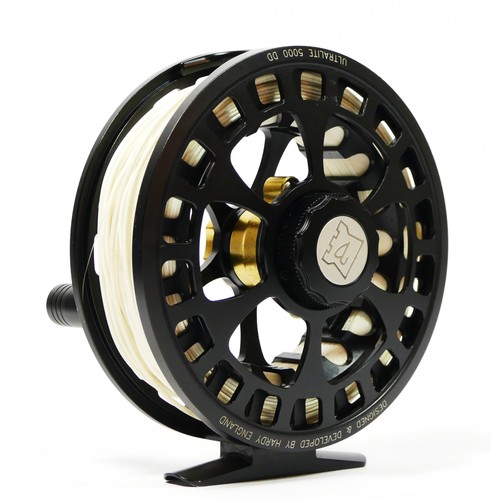 299 - A Hardy Ultralite 5000DD fly reel, pouch, box