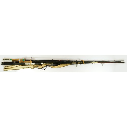 306 - A Shimano Fly 39667 9'6 #6/7 two piece fly rod, three other fly rods, various coarse rods reels and ... 