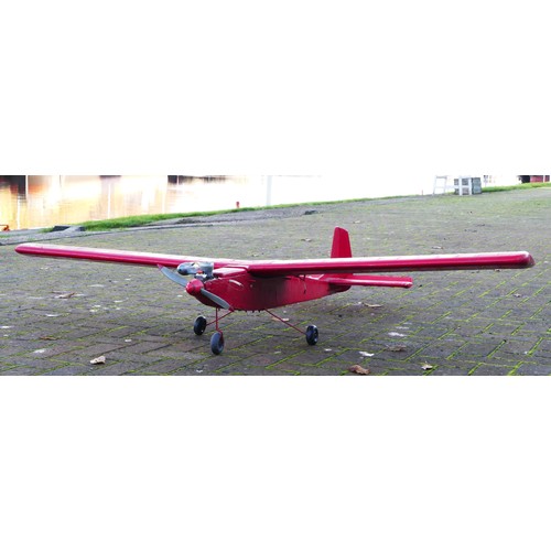 315 - A remote control model plane, MDS engine with Futbuba FP-S14b servos, red livery with Falcon and Pum... 