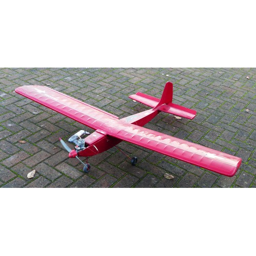 315 - A remote control model plane, MDS engine with Futbuba FP-S14b servos, red livery with Falcon and Pum... 