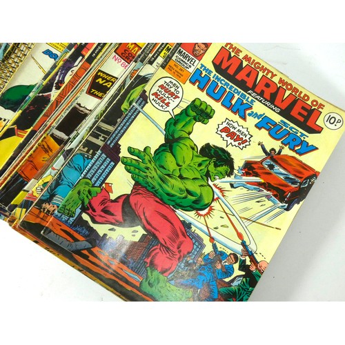 335 - A collection of Marvel Hulk comics, to include The Mighty World Of Marvel Starring The Incredible Hu... 