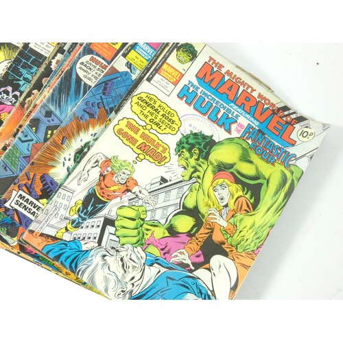 335 - A collection of Marvel Hulk comics, to include The Mighty World Of Marvel Starring The Incredible Hu... 