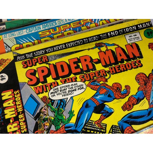 336 - A collection of Marvel Spider-Man comics, to include Super Spider-Man TV Comic (issues #450, #451, #... 