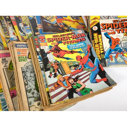 336 - A collection of Marvel Spider-Man comics, to include Super Spider-Man TV Comic (issues #450, #451, #... 