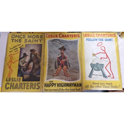 361 - The Saint, Charteris, Leslie, a set of the first 21 novels, H&S Yellow dust jackets, except Meet the... 