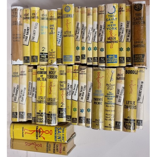 362 - The Saint, Charteris, Leslie, a collection of 34 novels, H&S Yellow dust jackets (34).