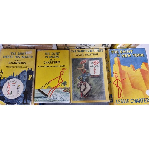 362 - The Saint, Charteris, Leslie, a collection of 34 novels, H&S Yellow dust jackets (34).