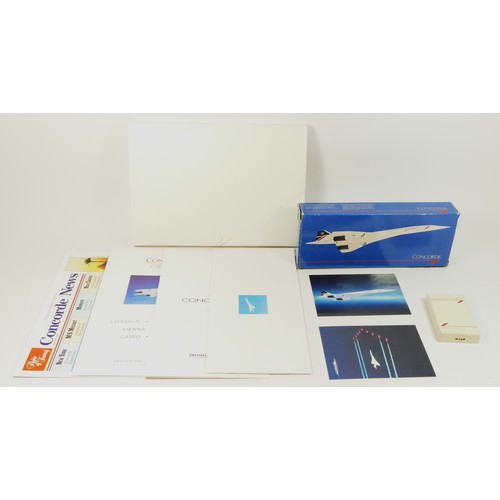 375 - A Concorde presentation pack, 1992, to include an information booklet, menu, pack of cards, two post... 