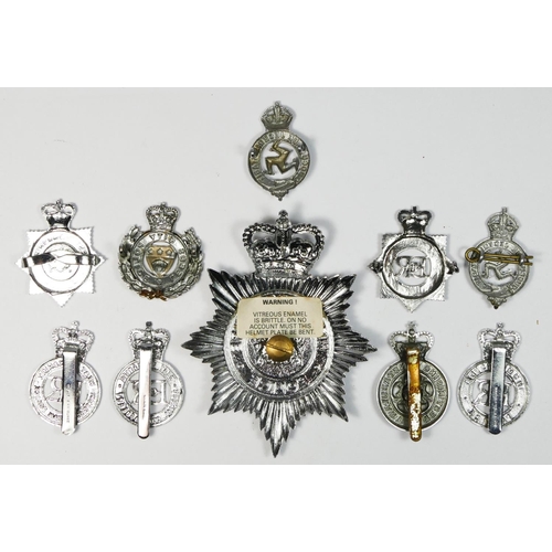 389 - Ten various Police cap badges, including West Yorkshire and Leeds City