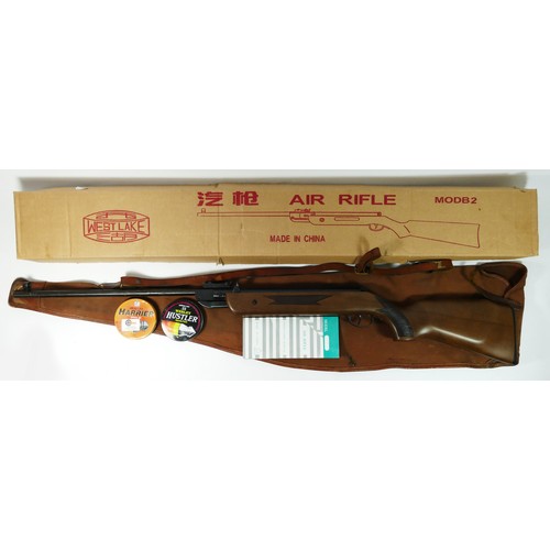 406 - A Westlake MODB2 Air Rifle, made in China, take .22 calibre pellets, with two tins of .22 calibre pe... 