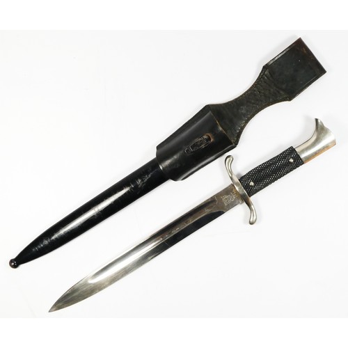 407 - A reproduction Nazi dagger, metal scabbard