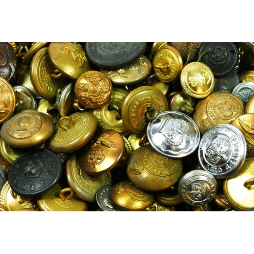 420 - A large collection of vintage uniform buttons, RAF, military, fire and police