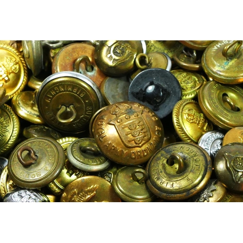 422 - A large collection of vintage uniform buttons, RAF, military, fire and police