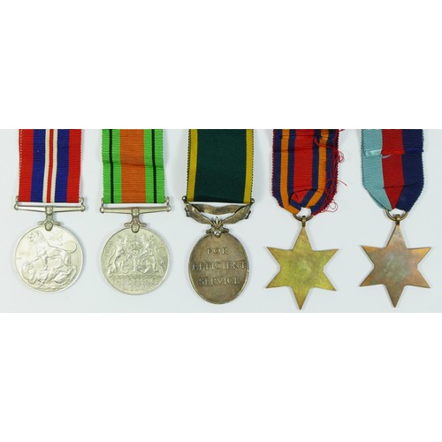 438 - WWII group of five, including Territorial awarded to 2085749 W.O. CL.2. W.G. Vickers R.A. and Burma ... 