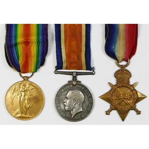 442 - WWI Trio, 1914-15 Star, Victory and War, awarded to 4123 Pte. J. Melrose, Royal Scots