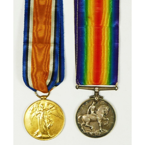 450 - WWI pair Victory and War, awarded to GS 5244 Pte. W.T. Hodge, 6th Dragon Guards