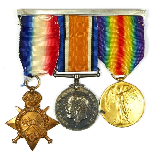 451 - WWI group of three, 1914-15 Star, War and Victory, awarded to K 24765 J. Brown STO. 2R.N.