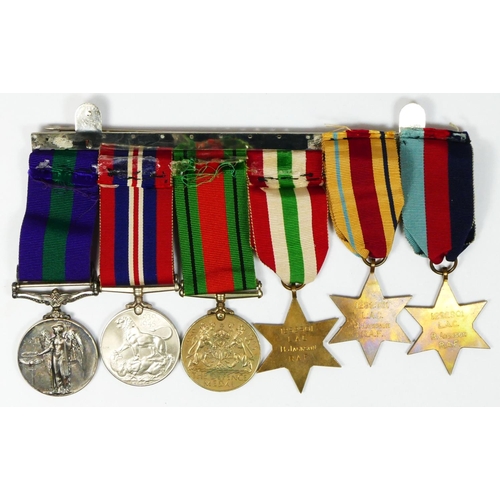 452 - WWII/Palestine R.A.F. mounted group of six, awarded to 1292901 L.A.C. B. Jackson RAF, G.S.M. Palesti... 