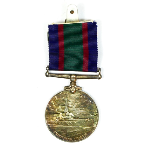 453 - Naval Long Service medal, awarded to E.S.D.?x196 A. Ross L. Wtr R.N.V.R., boxed