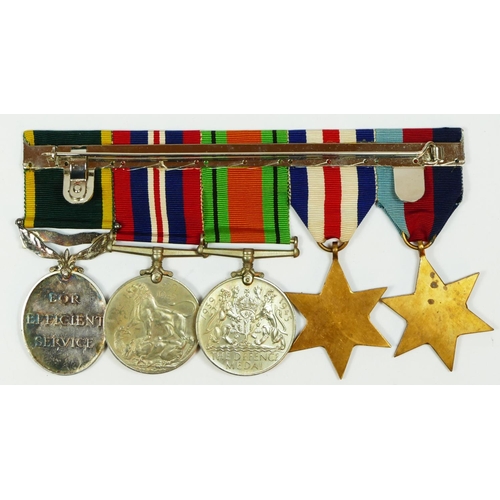 463 - WWII group of five, 1939 - 1945 Star, France and Germany Star, Defence, War and Territorial, awarded... 