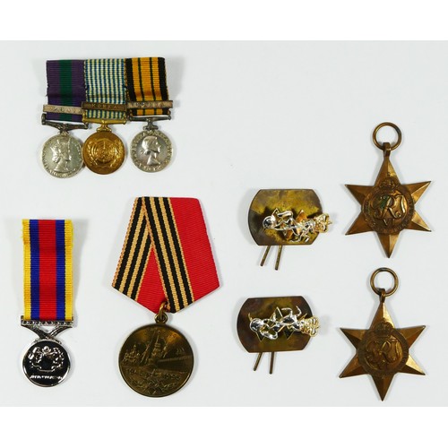 464 - A Elizabeth II miniature trio, General Service Medal with Malaya bar, UN with Korea bar and Africa G... 