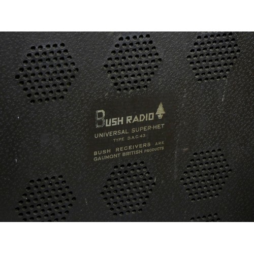 139 - A Bush DAC43 valve radio, c.1937, 45cm x 50cm x 27cm