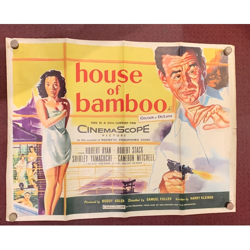 234 - House Of Bamboo (1955) film poster, Robert Ryan, Robert Stack and Shirley Yamaguchi, folded and roll... 