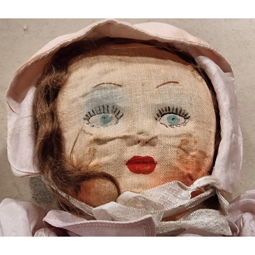 267 - Vintage cloth doll/nightdress case