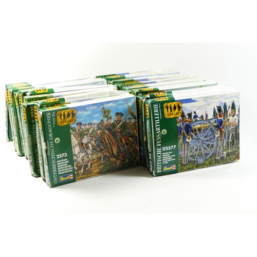 473 - Twenty model kits, by Revell, infantry, 1:72 scale, to include Prussian Hussars (2575), French Drago... 