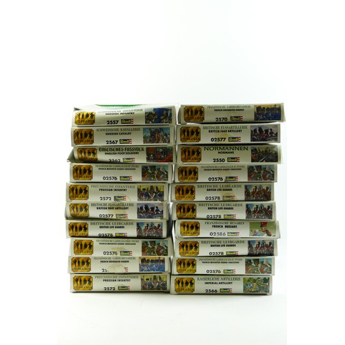 474 - Twenty model kits, by Revell, infantry, 1:72 scale, to include Normans (1066), British Foot Artiller... 