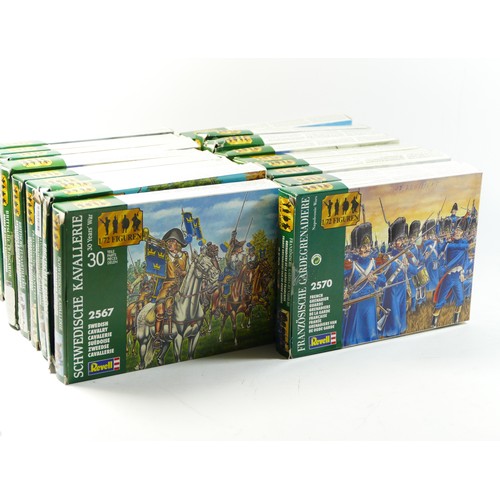 474 - Twenty model kits, by Revell, infantry, 1:72 scale, to include Normans (1066), British Foot Artiller... 