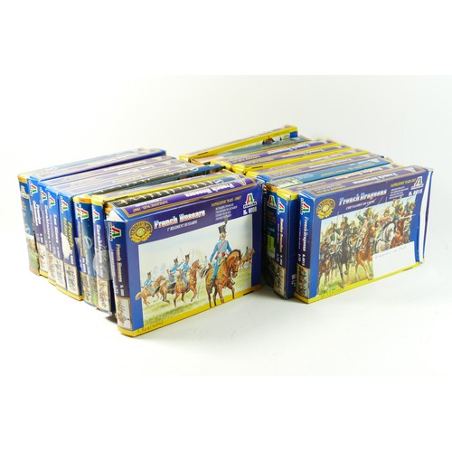 478 - Twenty model kits, by Italeri, infantry, 1:72 scale, to include French Dragoons (6015), British Infa... 