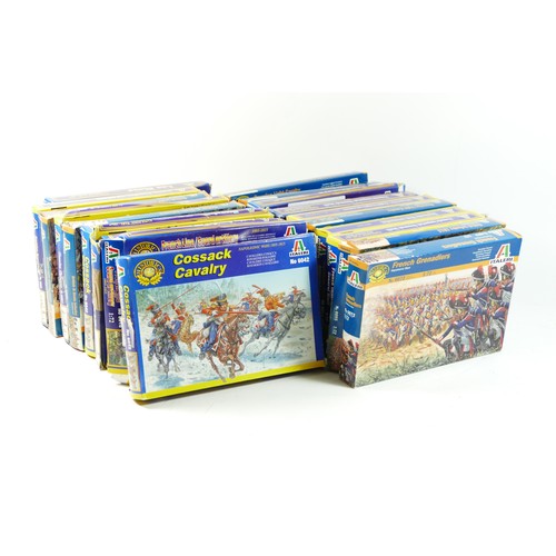 482 - Twenty model kits, by Italeri, infantry, 1:72 scale, to include Scots Greys (6001), Cossack Cavalry ... 