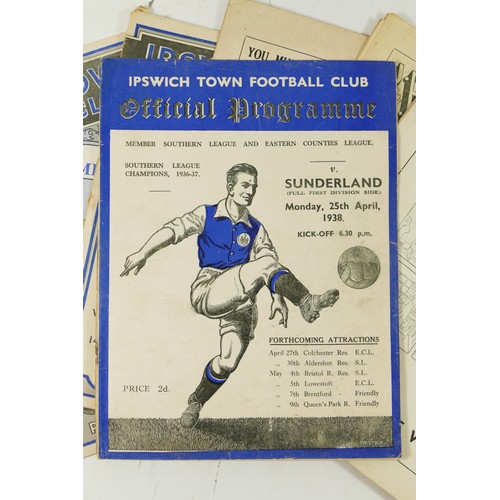 286 - A World Championship England 1966 official souvenir programme, together with a collection of Ipswich... 