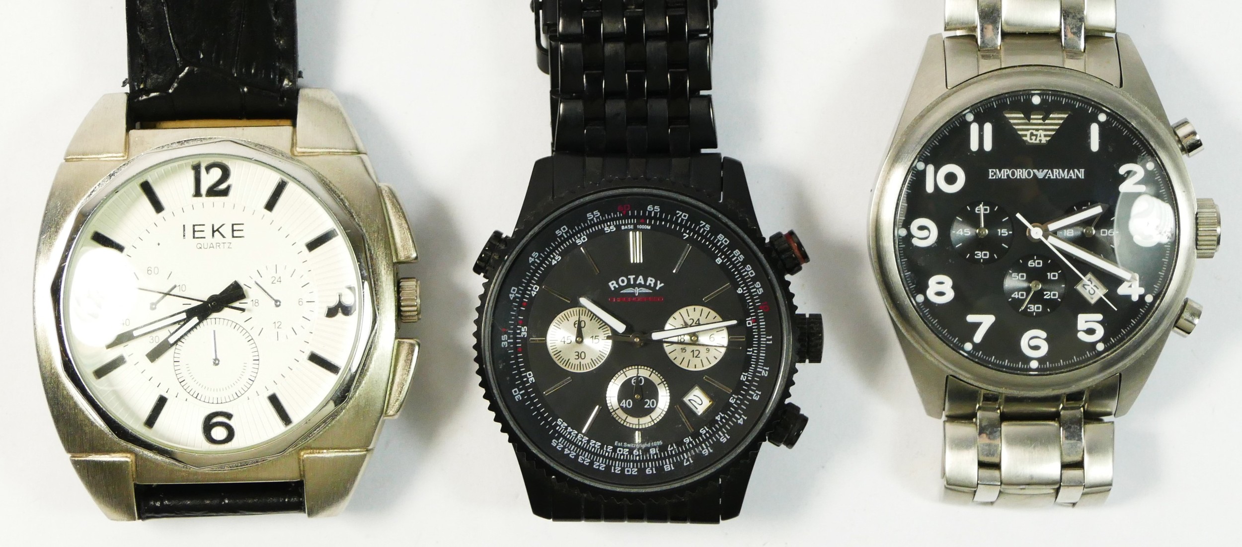 Rotary, Chronospeed and black multi dial date quartz gentleman's