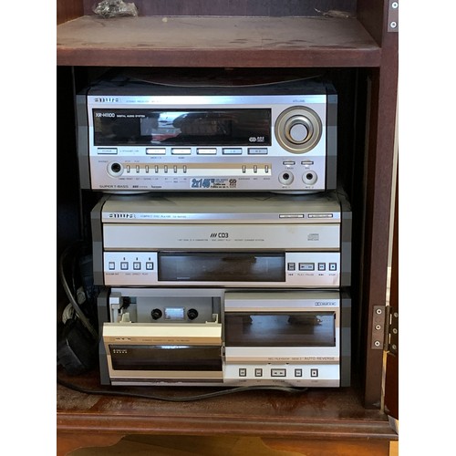 29 - A midi Hi Fi stack system by Aiwa, comprising of a receiver, MX-NH1100, a CD player, DX-NH1100, and ... 
