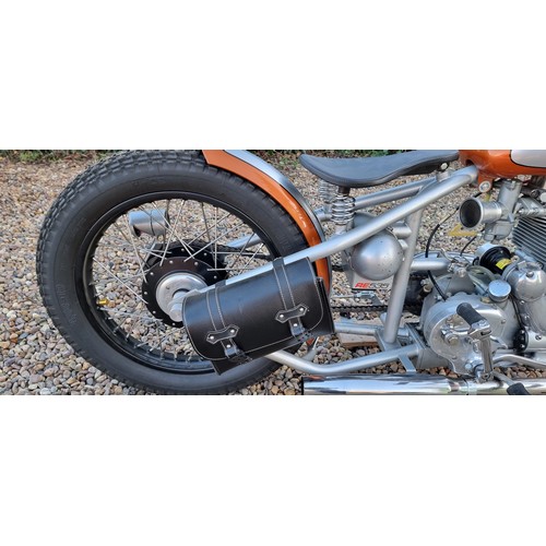 61 - 2004 Royal Enfield Bullet Custom Bobber, 500cc. Registration number KW04 UDP. Frame number not found... 