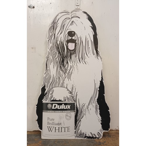 62 - A cardboard standee of an Old English sheep dog, advertising Dulux paint, together with a collection... 